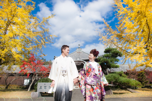 和装　結婚写真　ロケーション